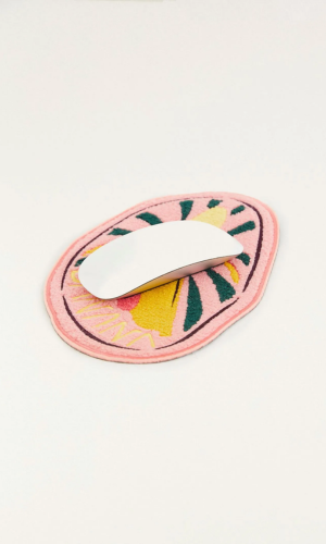 Mouse pad banana rosa